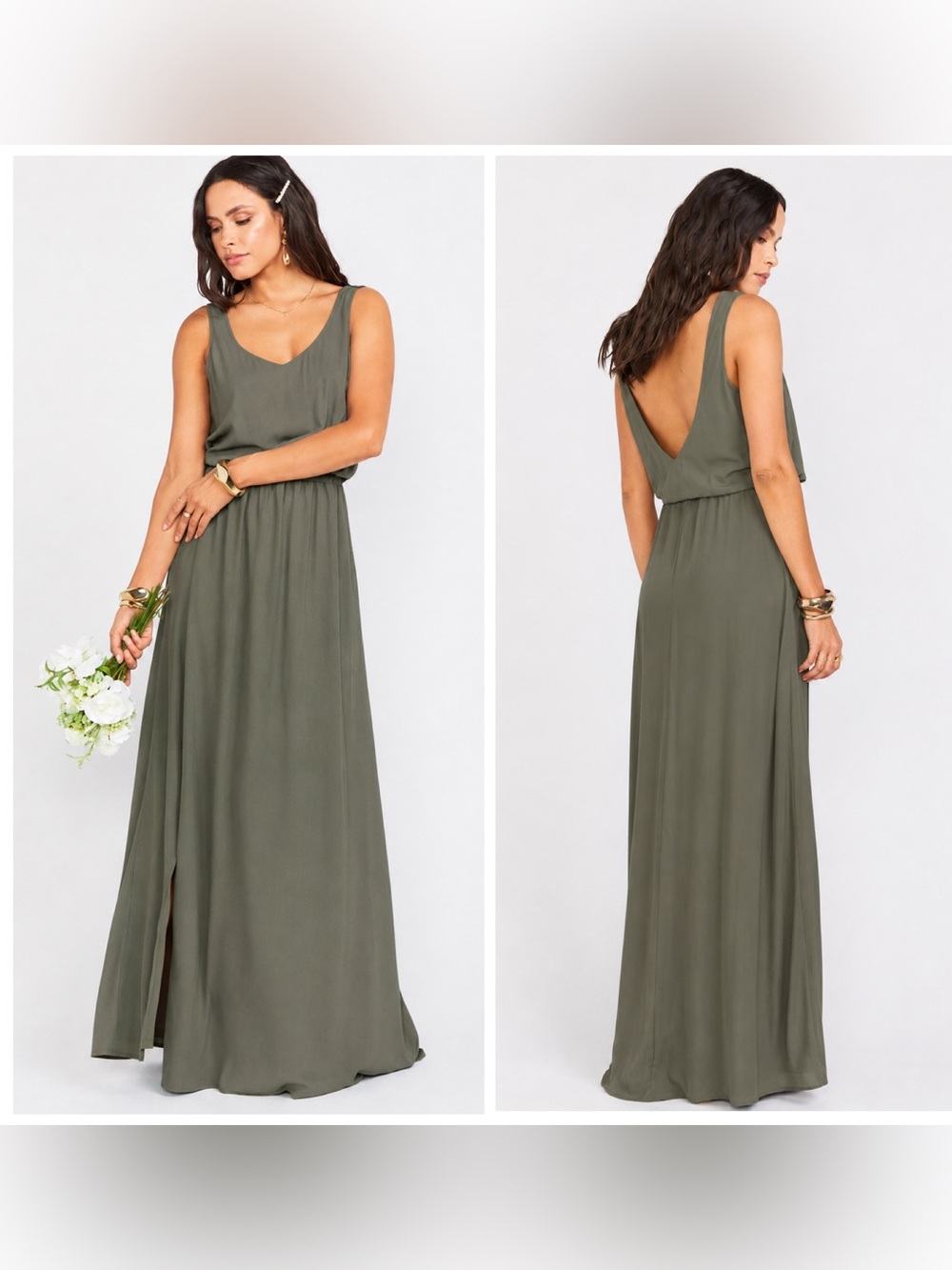 Show Me Your Mumu Kendall maxi dress mossy green